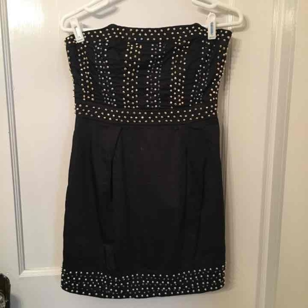 French Connection beaded black dress
